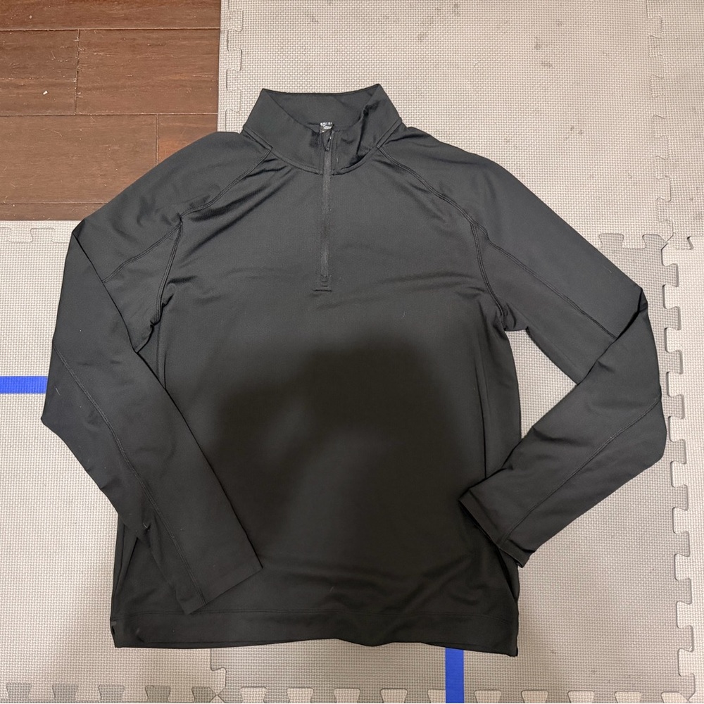 GUC Men’s Rhone Courtside Black Quarter-Zip Athletic Pullover Large